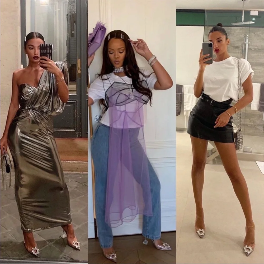 AMINA MUADDI Authentic Begum PVC Slingback Pumps in Transparent - Picture 7 of 16